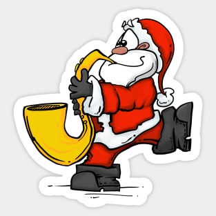 Saxophone santa Sticker